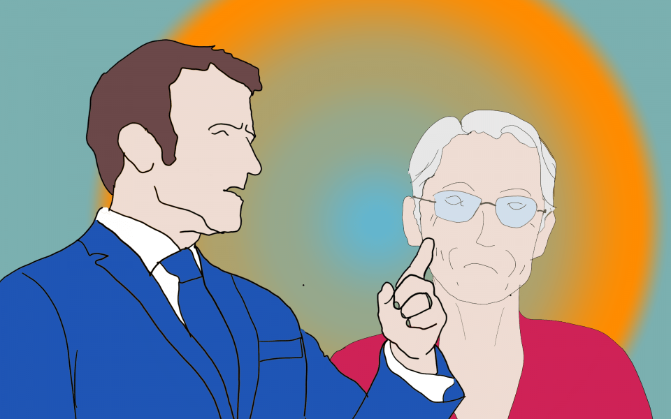 portrait d'Emmanuel Macron et Élisabeth Borne
