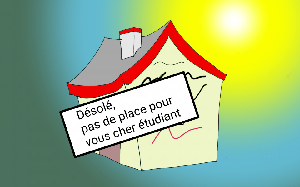 Logement étudiant indiquant pas de place