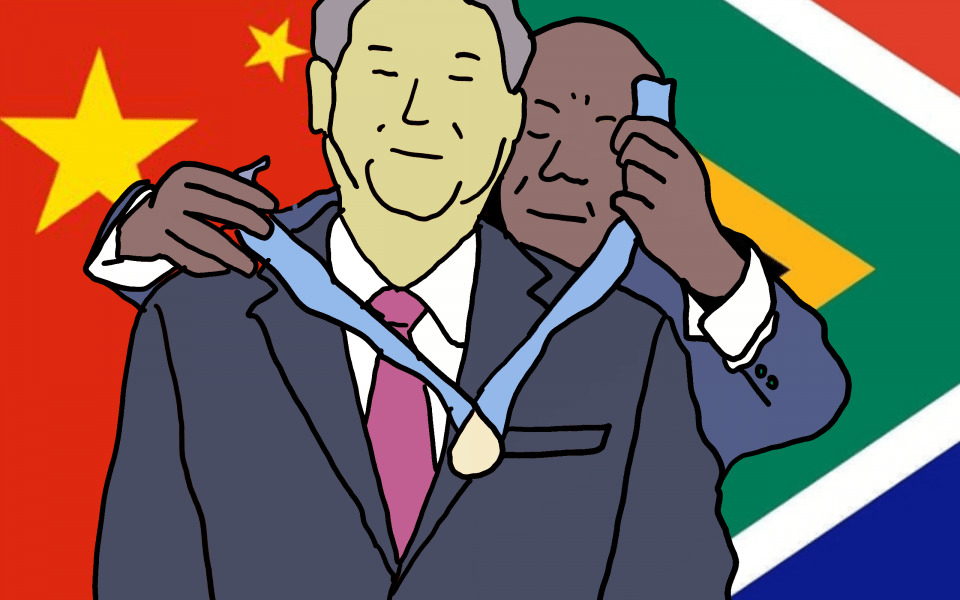 Sommet des BRICS Xi Jinping et Cyril Ramaphosa