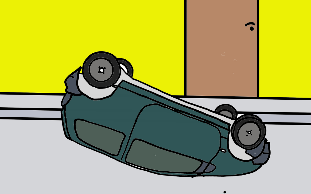 Voiture sur le toit