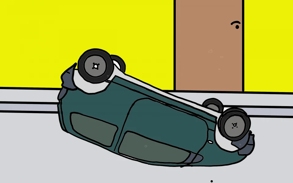 Voiture sur le toit