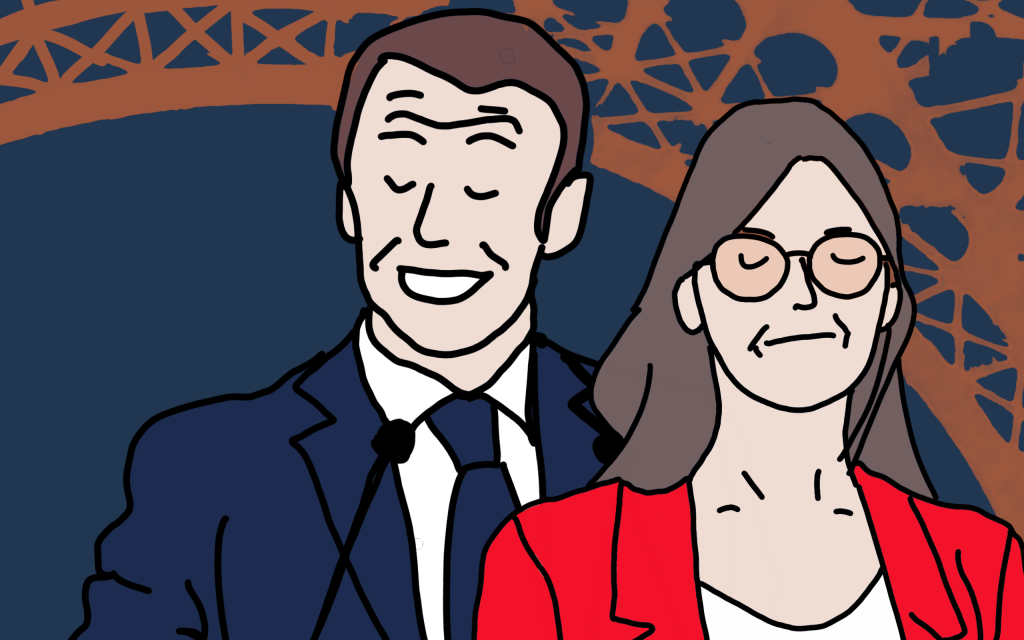 Aurore Bergé et Emmanuel Macron