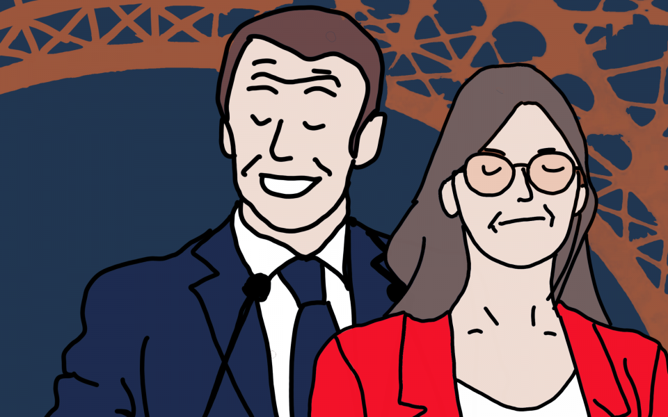 Aurore Bergé et Emmanuel Macron