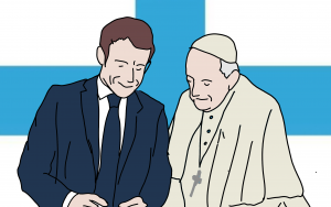 Macron et le pape a marseille