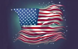 drapeau américain, généré par craiyon
