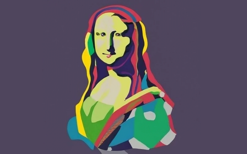 la joconde mona lisa pop art généré par craiyon