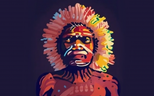 un aborigène australien pop art généré par craiyon