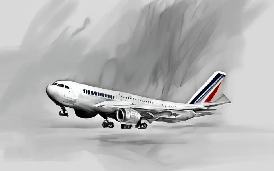 un avion air france généré par craiyon