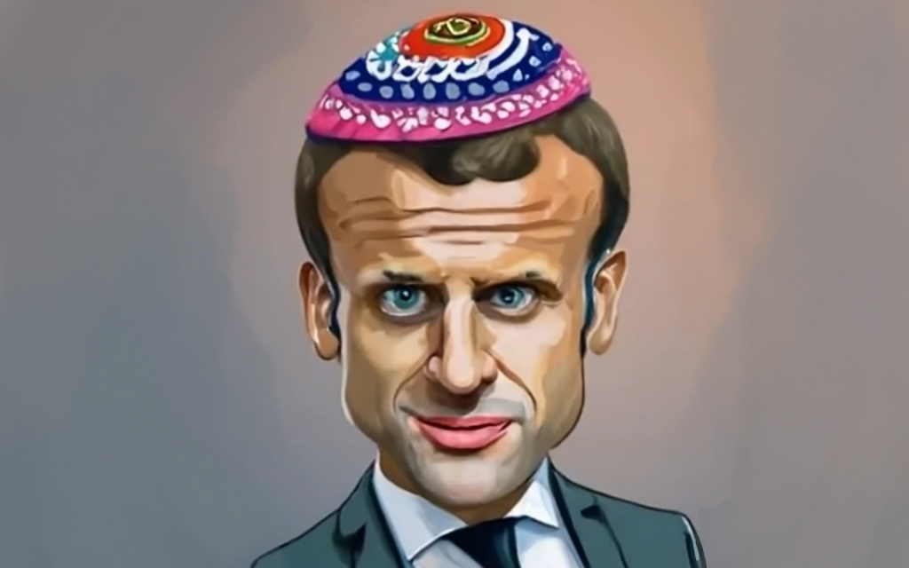 emmanuel macron avec une kippa généré par craiyon