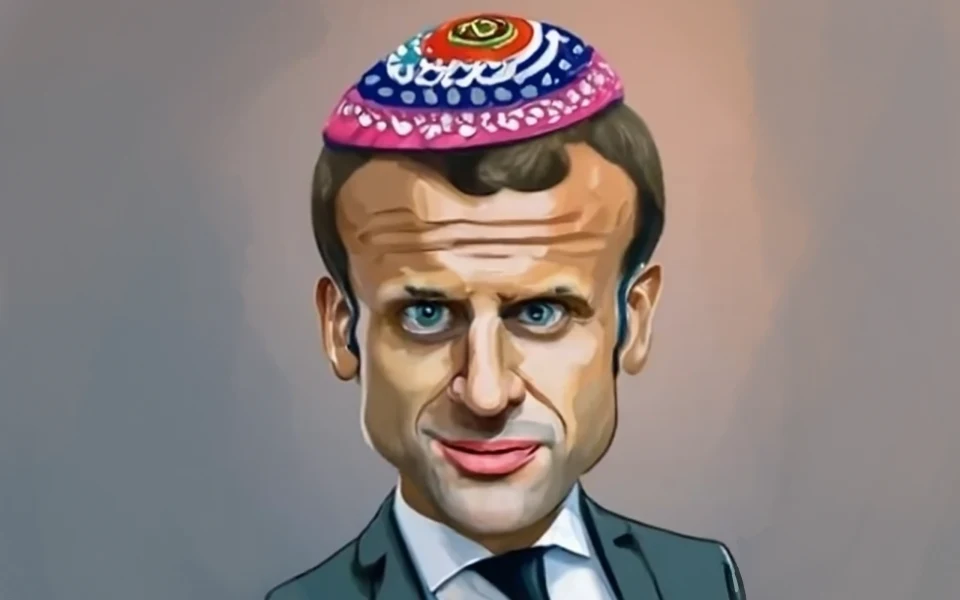 emmanuel macron avec une kippa généré par craiyon