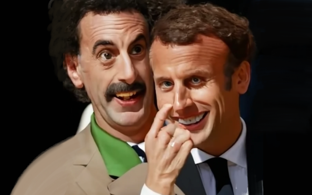 Emmanuel macron et borat généré par craiyon