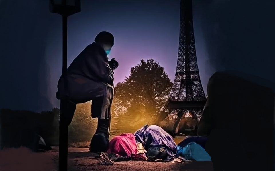 sans-abri à Paris généré par craiyon
