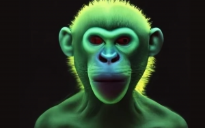 singe fluorescent généré par craiyon