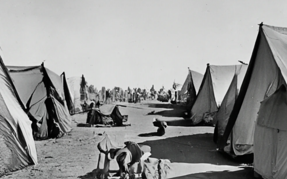 Camp migrants généré par craiyon