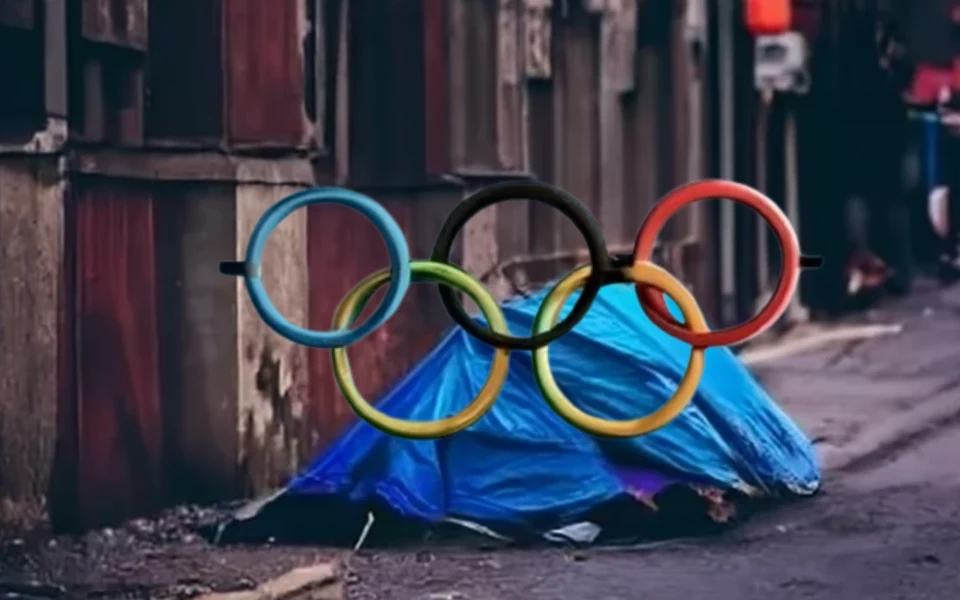 exlusion sociale Jo 2024 généré par craiyon