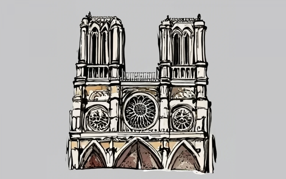 notre dame généré par craiyon