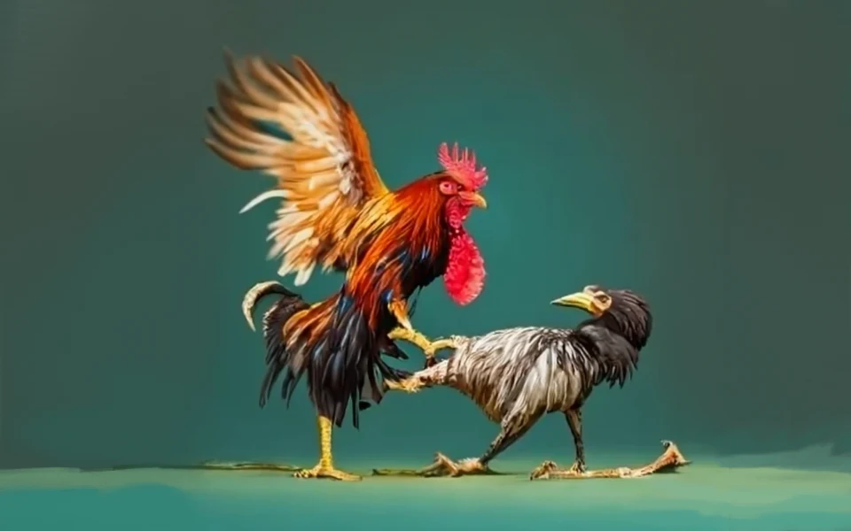 combat de coq généré par craiyon