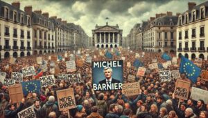 manifestation france michel barnier