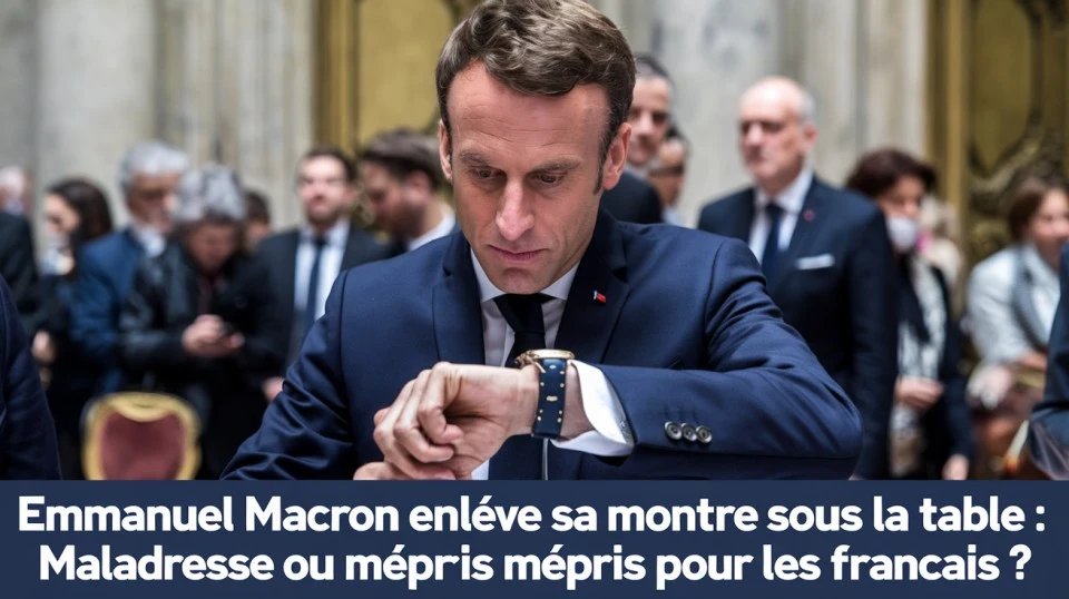 macron enlève sa montre