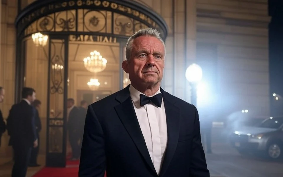 Robert F. Kennedy Jr. attendant le Pr. Christian Perronne à un gala à Washington, symbole de la lutte contre Big Pharma et la vérité sur le Covid
