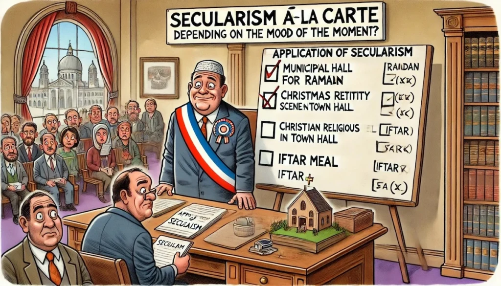 Ramadan et Carême : une laïcité à géométrie variable ? Quand les mairies prêtent des salles pour la rupture du jeûne mais refusent les crèches de Noël.