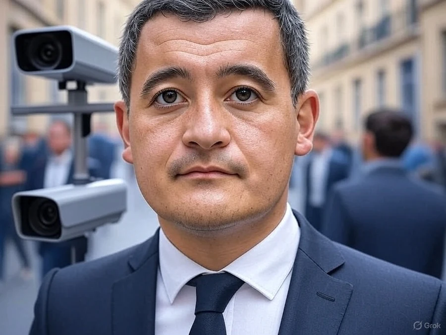Darmanin contrôle social reconnaissance faciale France