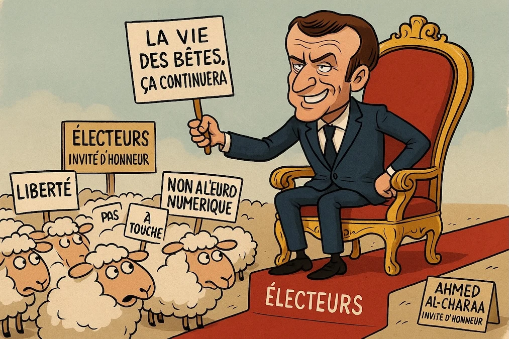 Macron Ahmed Al-Charaa électeurs méprisés vie des bêtes Élysée