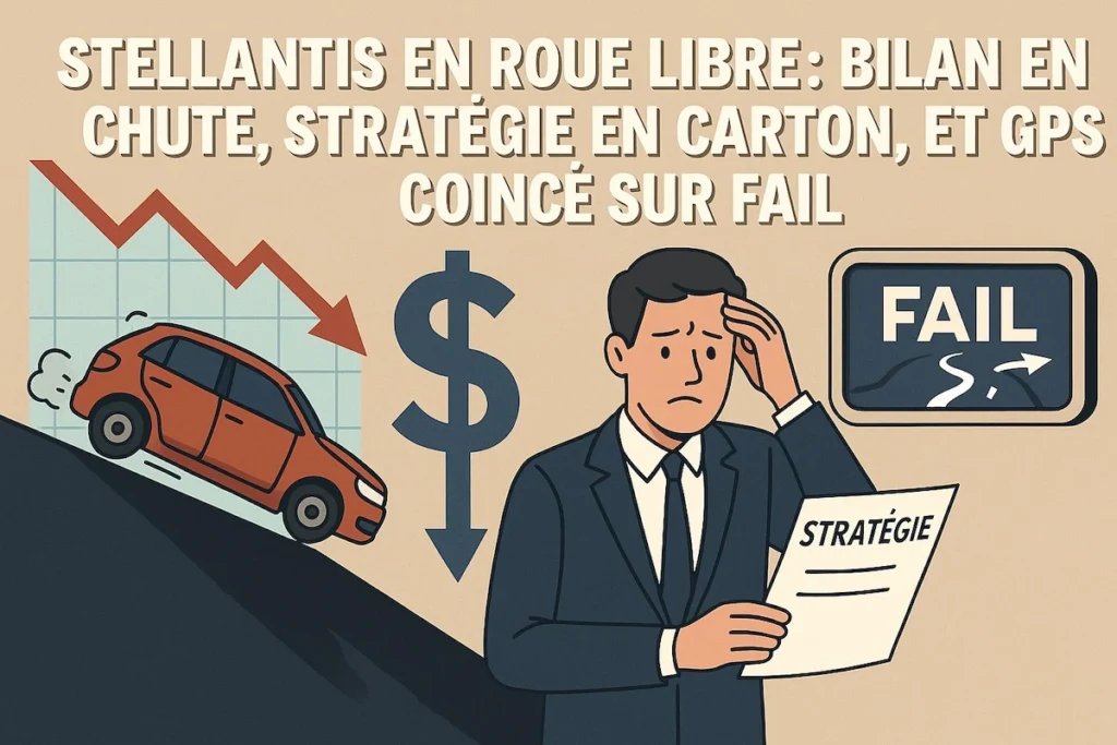 Chute des ventes Stellantis 2025 - Analyse sarcastique de Madame-Raleuse