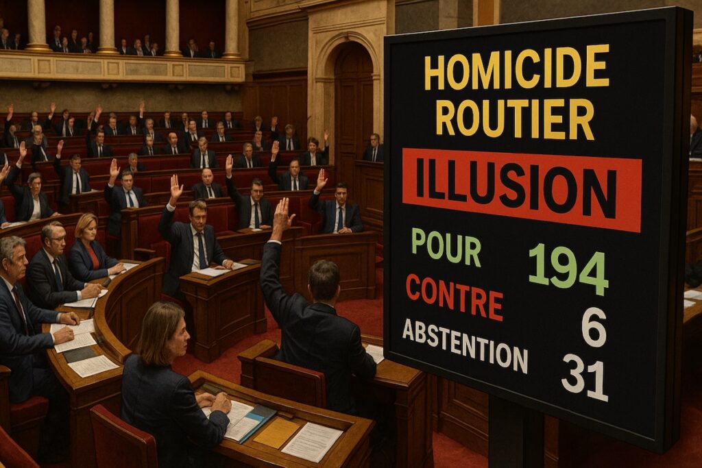 Députés à l’Assemblée nationale votant le texte sur l’homicide routier, dans une ambiance de réforme symbolique Députés à l’Assemblée nationale votant le texte sur l’homicide routier, dans une ambiance de réforme symbolique