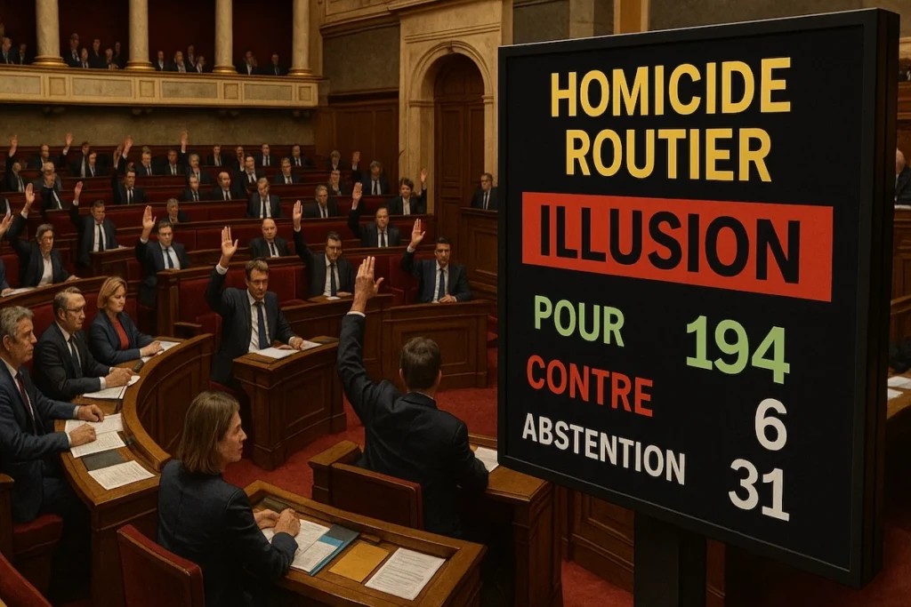 Députés à l’Assemblée nationale votant le texte sur l’homicide routier, dans une ambiance de réforme symbolique Députés à l’Assemblée nationale votant le texte sur l’homicide routier, dans une ambiance de réforme symbolique