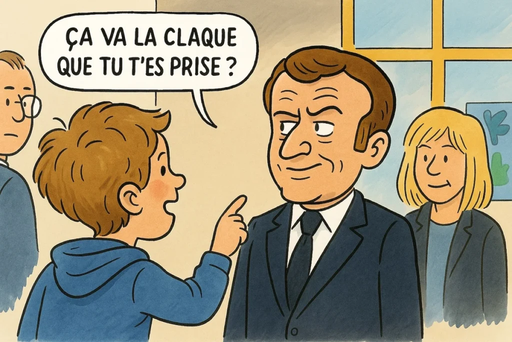 Emmanuel Macron interpellé par un élève à Poix : « Ça va, la claque ? »