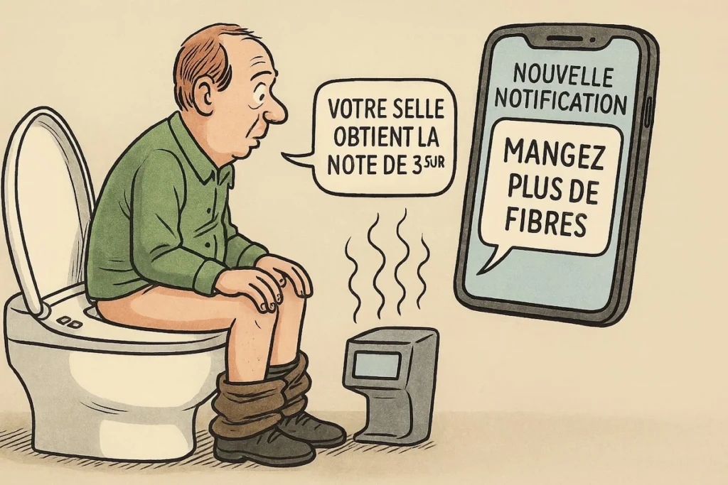Toilettes japonaises connectées Toto analysant les selles
