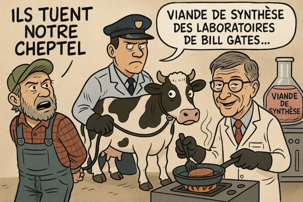 Vaches saines abattues, viande de synthèse, éleveurs en colère