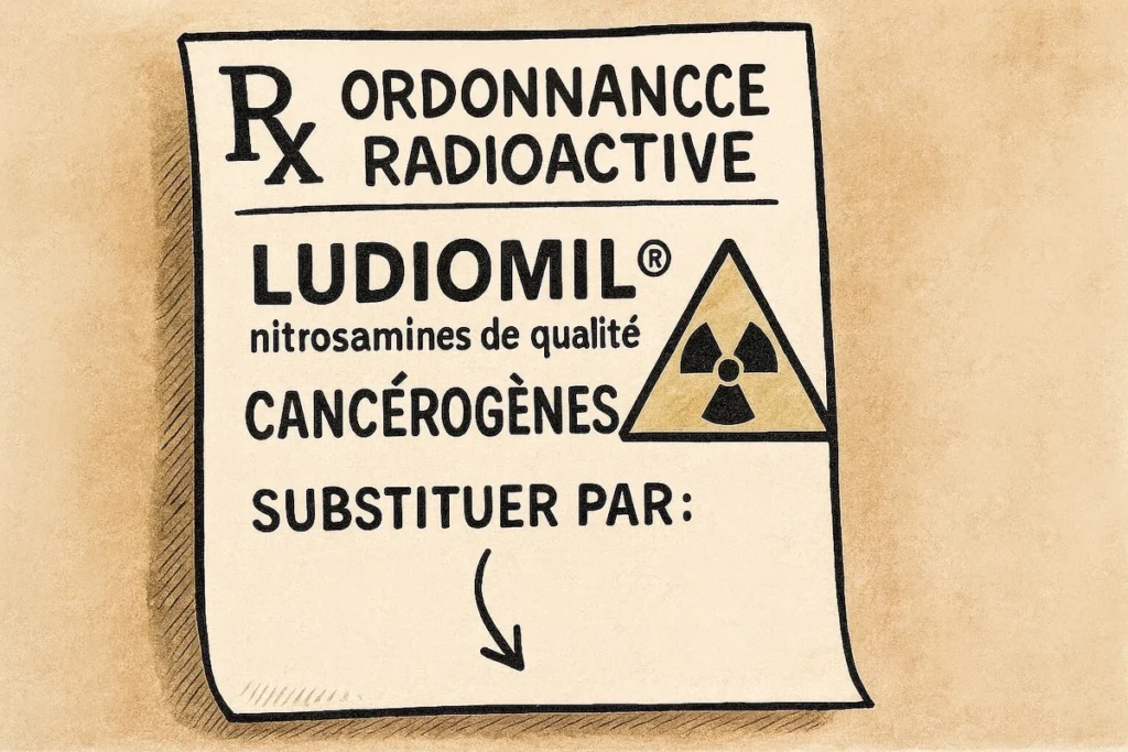 Boîte de Ludiomil rappelée pour présence de nitrosamines cancérogènes