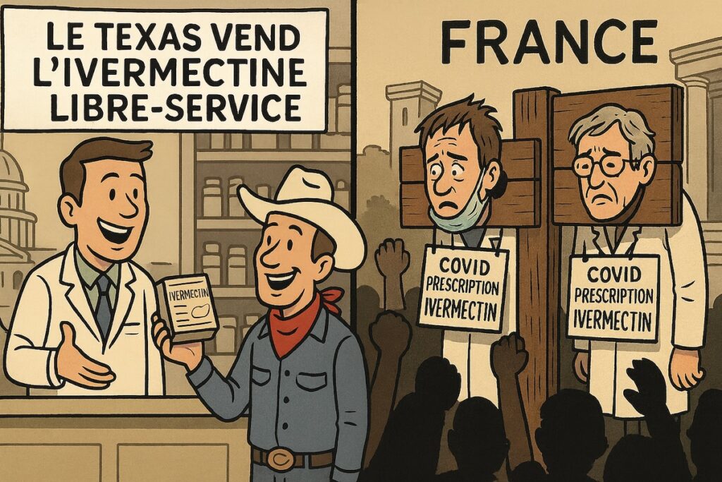 Texas libre-service ivermectine vs France médecins sanctionnés