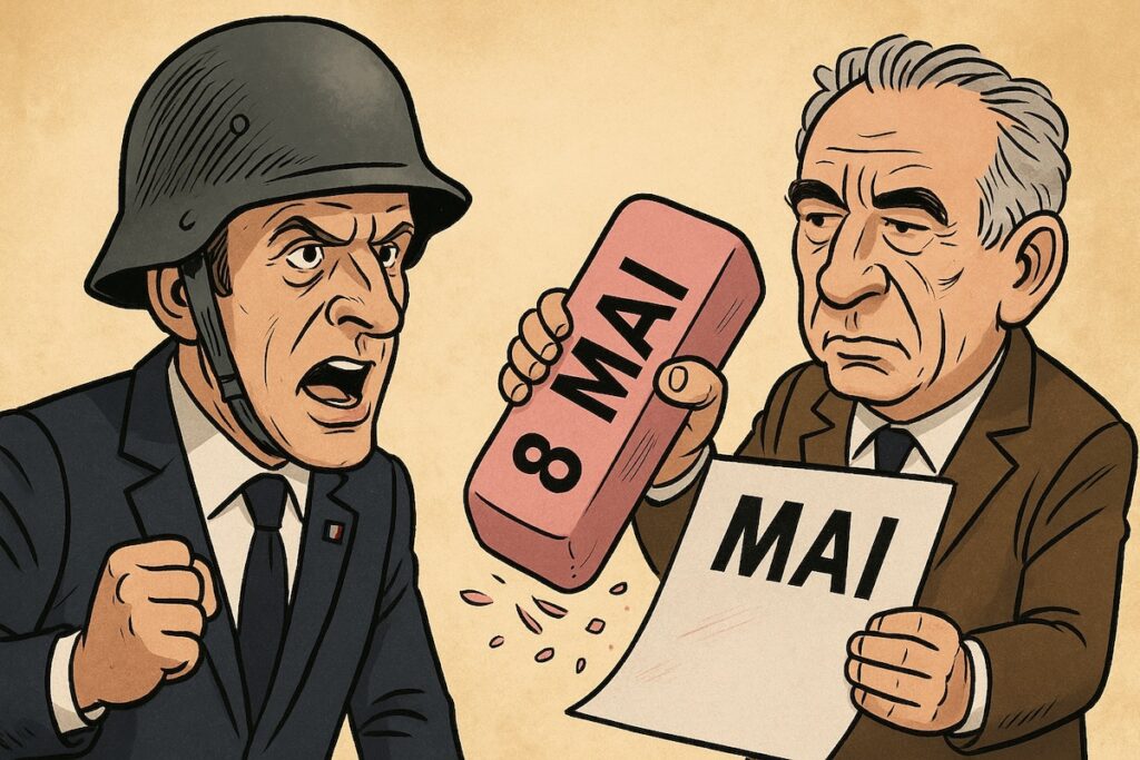 Macron en prophète guerrier et Bayrou qui efface le 8 mai du calendrier