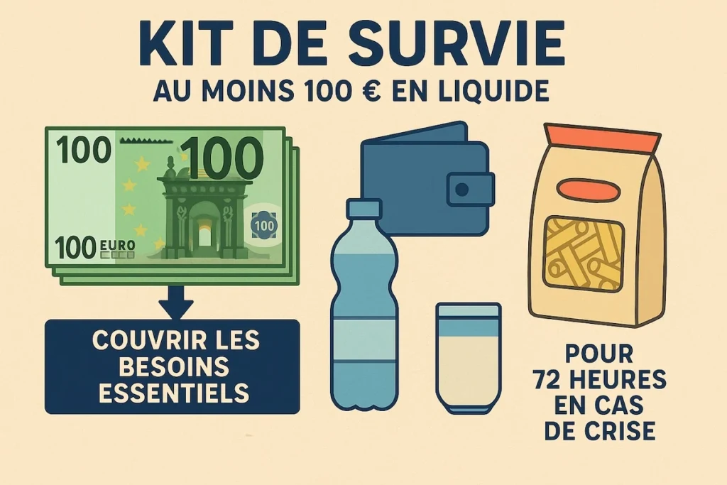 Conseil de la BCE : conserver 100 euros en liquide pour 72 heures de survie