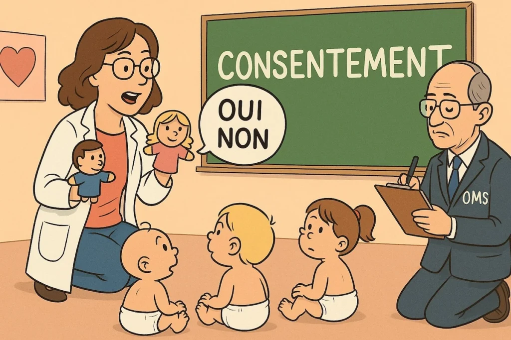 cours de sexualité obligatoires dès 3 ans imposés par l’État français à l’école