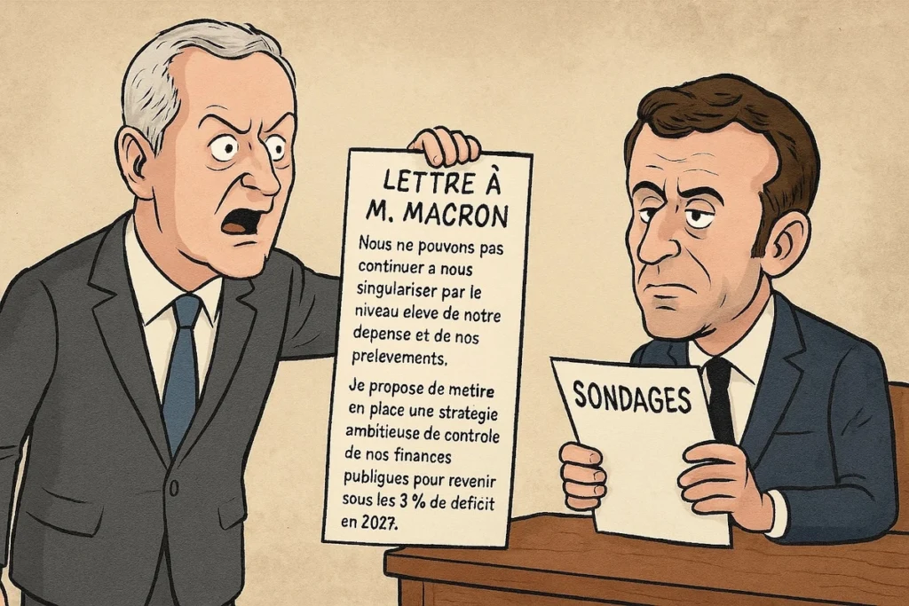 Bruno Le Maire montre une lettre à Macron sur la dette ignorée