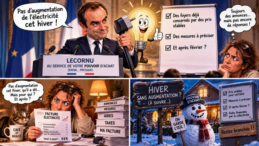 Lecornu annonce pas d'augmantation du prix de l'electricite cet hiver
