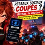 Madame Râleuse présente Bitchat, une application pour communiquer sans Internet pendant les manifestations et les coupures de réseaux sociaux.