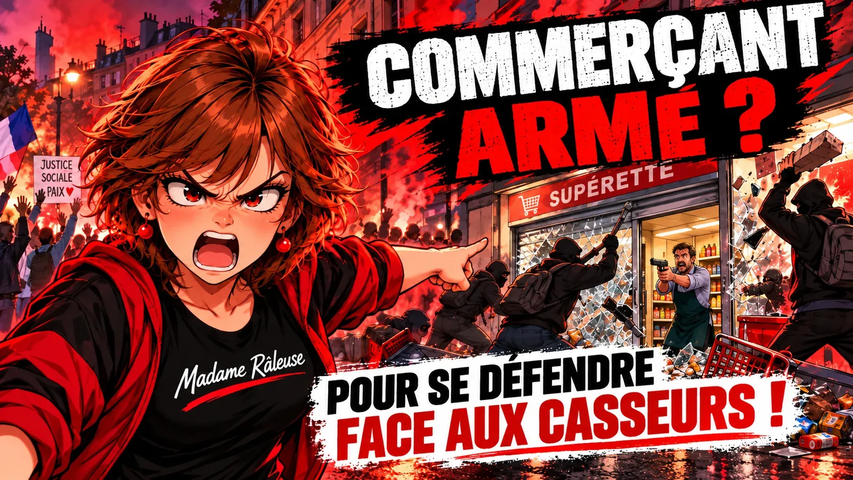 Madame Râleuse dénonce les attaques contre les commerçants à Grenoble, les pillages et les violences contre des manifestants pacifiques.