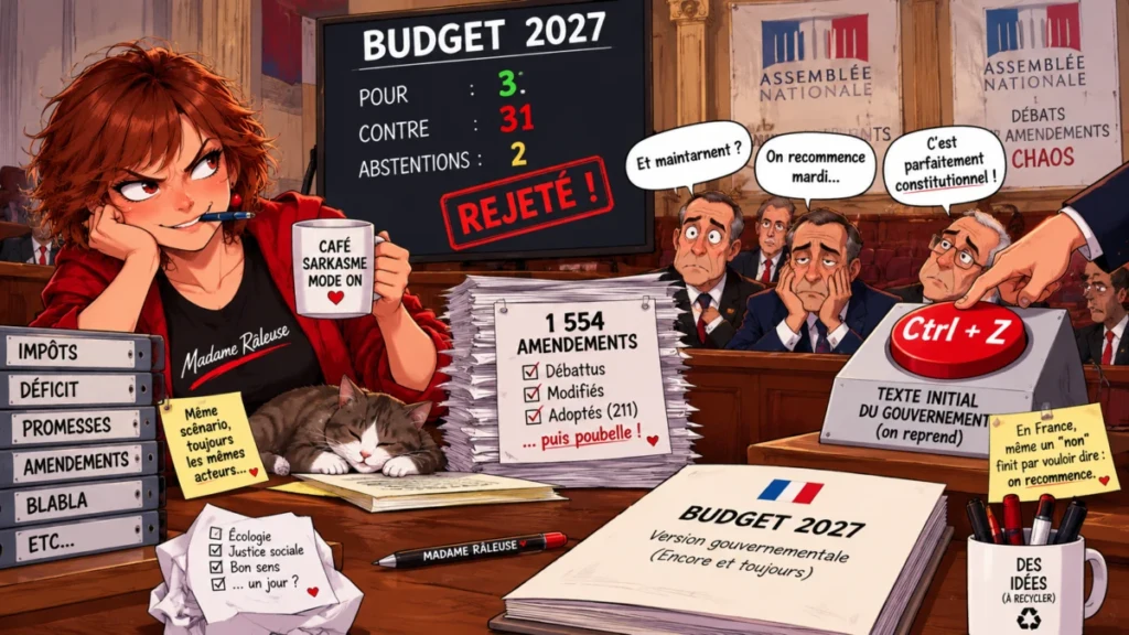 BUDGET 2027 rejete 3 voix contre 31